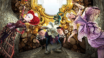 Alice, Looking Glass, Rabbit, Red Queen HD wallpaper