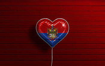 I Love Chimborazo, , realistic balloons, red wooden background, Day of Chimborazo, ecuadorian provinces, flag of Chimborazo, Ecuador, balloon with flag, Provinces of Ecuador, Chimborazo flag, Chimborazo HD wallpaper