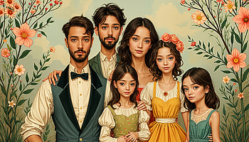 Family Togetherness: A Ultra, Family, vintage style, floral HD wallpaper