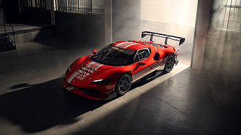 Ferrari 296 Challenge Upper View, ferrari-296-challenge, ferrari, 2024-cars, cars HD wallpaper