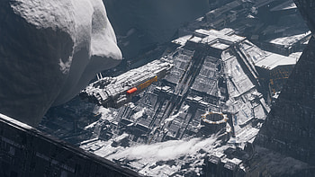 Shipyard, Sci Fi, spaceship, asteroid, Science Fiction, space HD wallpaper
