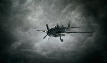 Aircraft Dark Clouds, aircraft, dark, clouds HD wallpaper
