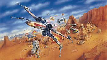 At At Walker, X Wing, Sci Fi, Star Wars, Y Wing HD wallpaper