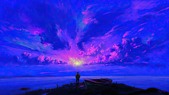Before Dawn Alone Boat , alone, boat, artist, artwork, digital-art, deviantart HD wallpaper