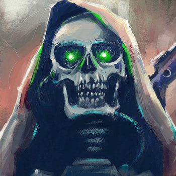 Art, Eyes, Hood, Skull HD phone wallpaper