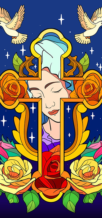 Holy V****n, jesus, christian, cross, mary, religion HD phone wallpaper