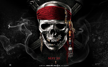 Pirates Caribbean Fantasy Dark Horror Skulls HD wallpaper