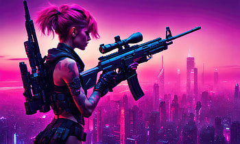 Bounty Hunter Scifi , scifi, cyberpunk, neon, artist, artwork, digital-art, deviantart HD wallpaper