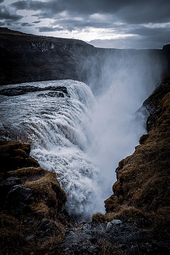 Nature, Water, Rock, Waterfall, Spray, Break, Precipice HD phone wallpaper