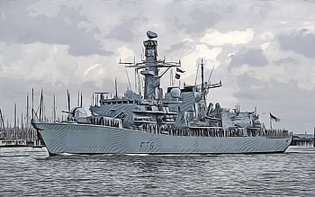 HMS Kent, F78, , vector art, HMS Kent drawing, creative art, HMS Kent art, vector drawing, abstract ships, HMS Kent F78, Royal Navy HD wallpaper
