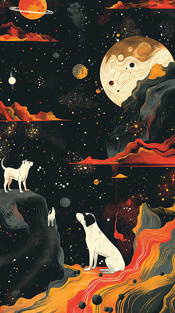 Cosmic Canine Adventure - Space Dog, dog, space HD phone wallpaper