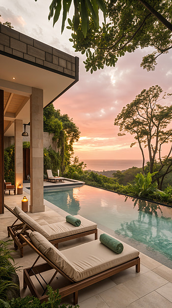 Tranquil Spa Vibes: Your Serene , pool, tropical landscape HD phone wallpaper
