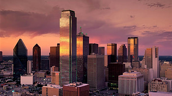 Cities, Sunset, Skyscrapers, Texas, Dallas HD wallpaper