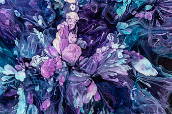 Purple, floral, blossom, art HD wallpaper