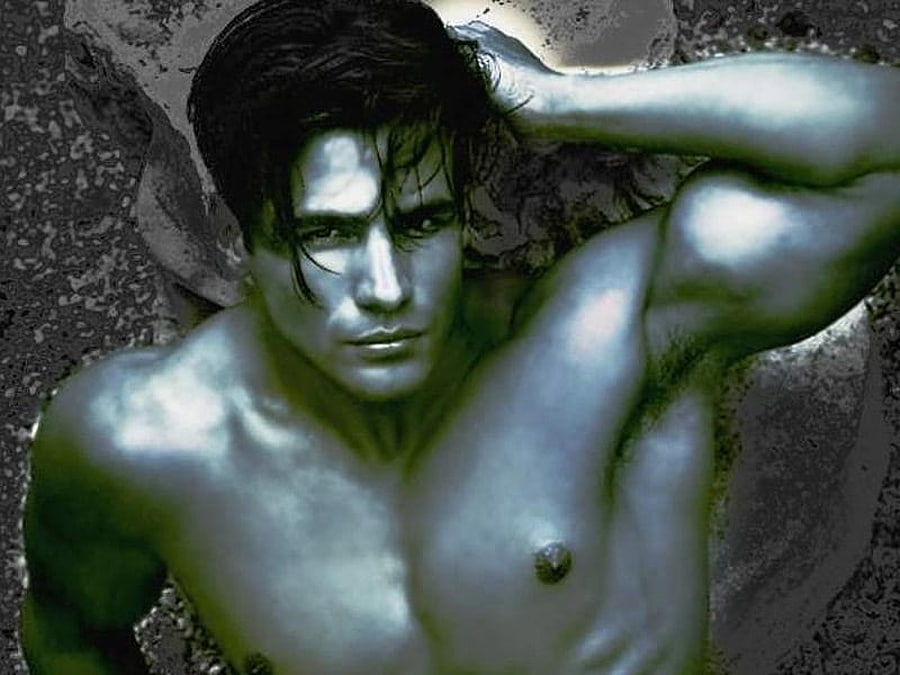 metal, model, painted, art, man, male HD wallpaper