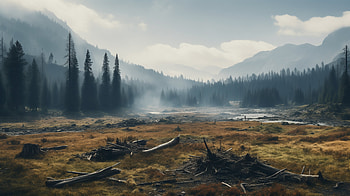 Mystic Wilderness AI Art - Landscape, AI Art, wilderness, nature, landscape HD wallpaper