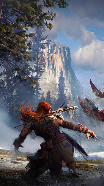 Horizon Forbidden West, Aloy , background HD phone wallpaper