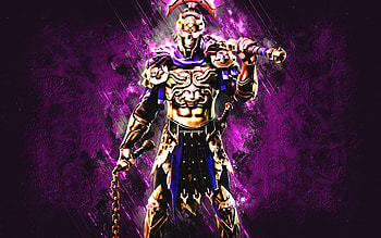 Fortnite Flame Undefeated Menace Skin, Fortnite, main characters, purple stone background, Flame Undefeated Menace, Fortnite skins, Flame Undefeated Menace Skin, Flame Undefeated Menace Fortnite, Fortnite characters HD wallpaper