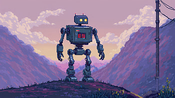 Wandering Robot, robot, artist, artwork, digital-art HD wallpaper