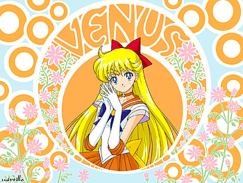Sailor Venus, anime girl, anime, sailormoon, flower, cute, girl, female HD wallpaper