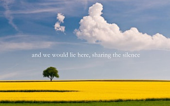 ...and we would lie here, blue, Gingerbread-heart, grass, tree, wind, field, yellow, clouds, nature, sky HD wallpaper