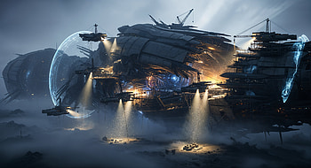Mothership Descent — Sci‑Fi, Spaceship HD wallpaper