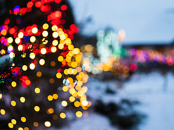 Holidays, New Year, Lights, Blur, Smooth, Christmas Tree, Bokeh, Boquet HD wallpaper