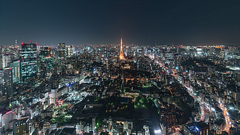 Japan Skyline, timelapse, Tokyo, Mori Museum HD wallpaper