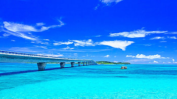 Ikema Ohashi bridge, Miyako Islands, Japan, Places to go HD wallpaper