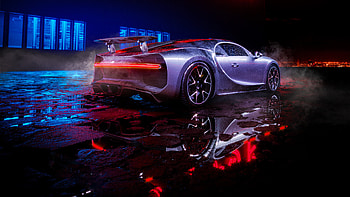Wet Bugatti Chiron, bugatti-chiron, bugatti, 2018-cars, cars, artist, behance HD wallpaper
