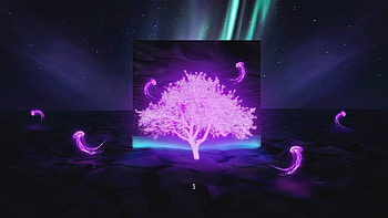 Neon Tree Jellyfishes HD wallpaper
