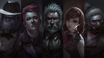 Overwatch DVa Winston Reinhardt Zarya Roadhog Artwork, dva-overwatch, overwatch, games, artwork, deviantart HD wallpaper
