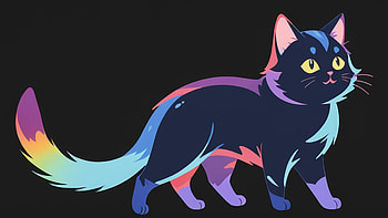 Cat Drawing, cat, drawing, colorful, dark, Cat eye HD wallpaper