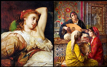 Reluctant lute, paint, women, lute, beautiful HD wallpaper
