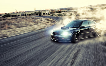 Subaru Drifting, drifting-cars, cars, drift, tires, smoke, subaru HD wallpaper