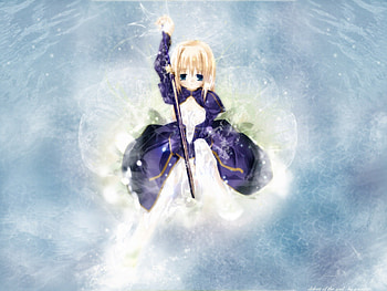 Little Saber, king arthur, holy grail war, saber, excalibur, anime, fight, fate stay night HD wallpaper