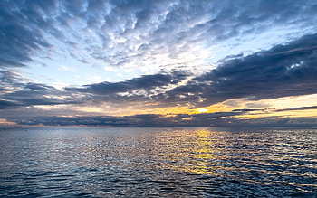 Sunset in Sochi, Russia, clouds, sea, Russia, sunset HD wallpaper