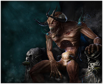 Soulharvest, art, devil, jonas skoog, digital art, soul, adventure, fantasy, cg, horror, , giant HD wallpaper