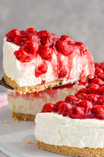 Delicious cheesecake, Cherry delight, Simply joyful, Food bliss HD phone wallpaper
