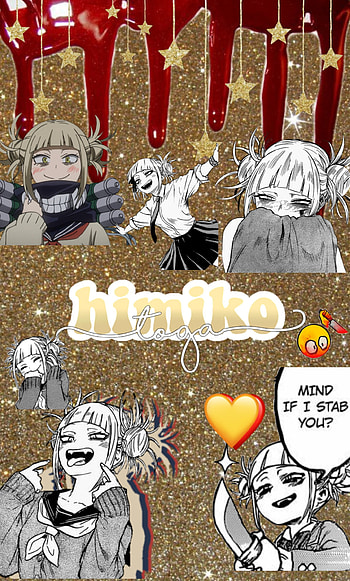 Toga, toga himiko, facial expression, himiko, picsart, league of villains, mha, my hero academia HD phone wallpaper