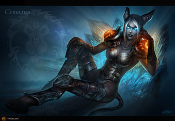 Women world of warcraft draenei digital art death knight fan art | | 17522 | UP HD wallpaper