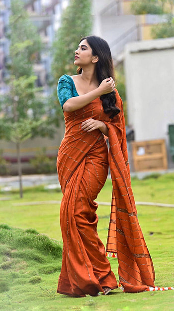 Nabha natesh, telugu actress, saree beauty HD phone wallpaper