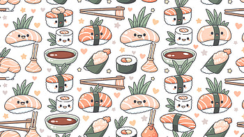 Kawaii Sushi Parade — HD wallpaper