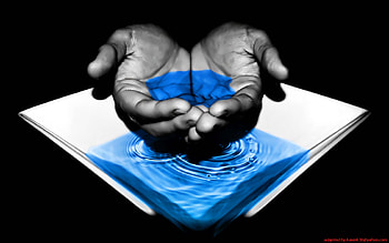 hand, blue, people, water HD wallpaper