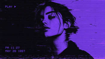 Portrait, Woman, Glitch Art, Vaporwave HD wallpaper