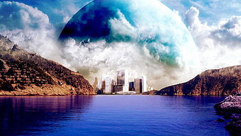 dream city planet HD wallpaper