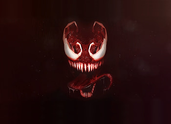 Red, venom, artwork, dark HD wallpaper