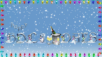 happy holidays!, winter, holidays, abstract, snow HD wallpaper