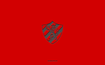 Sport Recife, red background, Brazilian football team, Sport Recife emblem, Serie A, Recife, Brazil, football, Sport Recife logo HD wallpaper