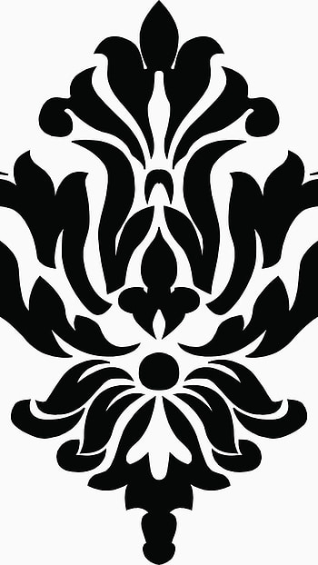 Damask, Black Design Aesthetic HD phone wallpaper